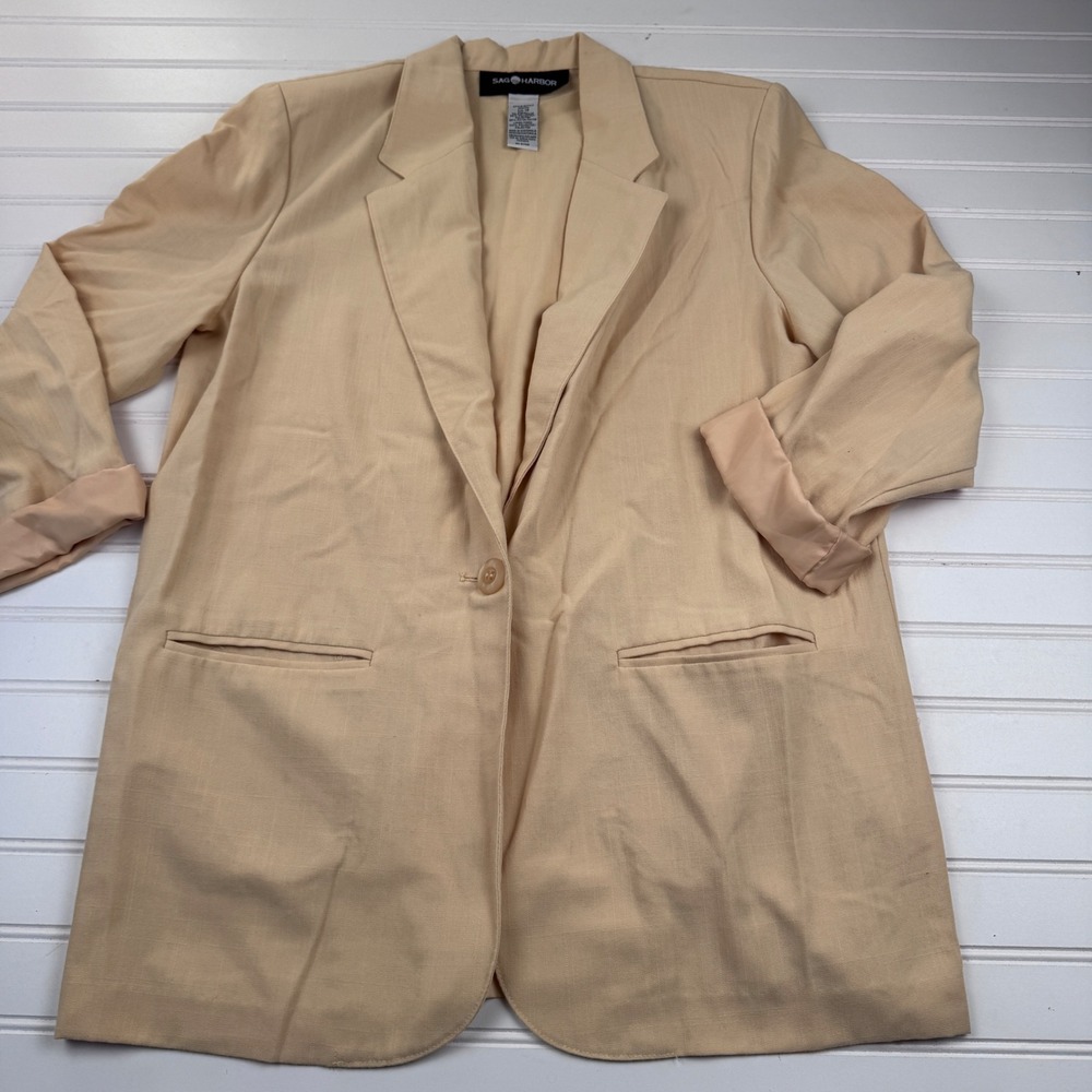 Vintage Sag harbor Women's 12 Tan Blazer